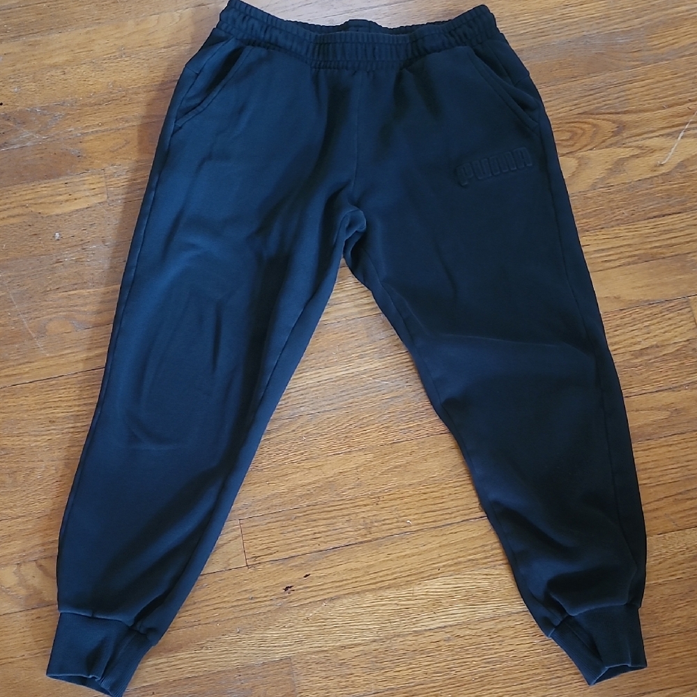 Puma Black Athletic Sweatpants/Joggers, Med